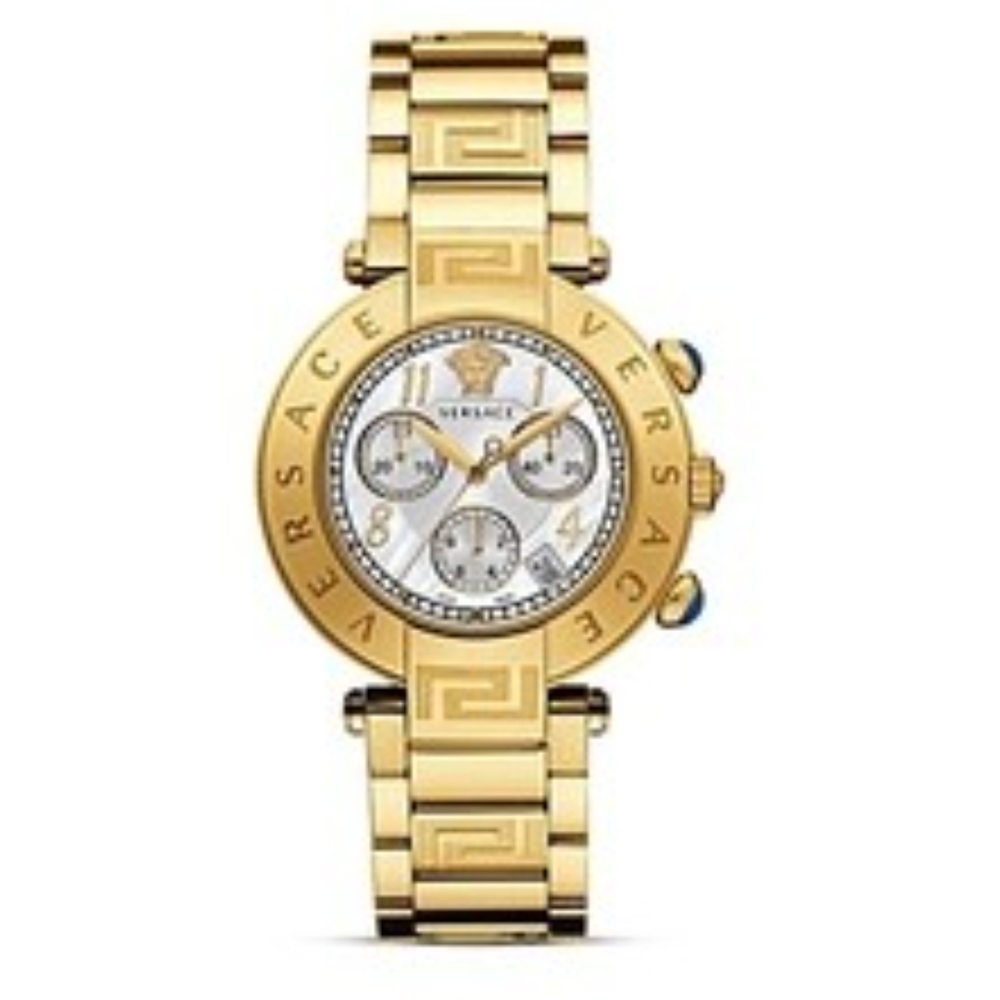 VERSACE REVE CHRONOGRAPH STAINLESS STEEL AND GOLD